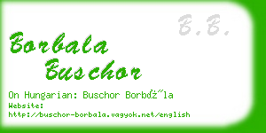 borbala buschor business card